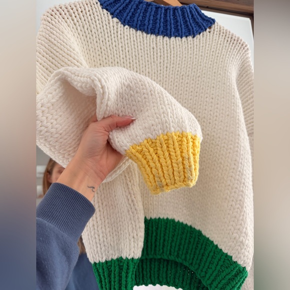 Yellow The Label Chunky Color Knit Sweater - Picture 6 of 8